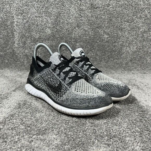 Nike Free Run Flyknit 2018 942839-101 Women’s Size 6.5 Black Running Shoes Used - Picture 2 of 13